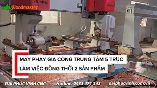 Máy Phay Gia Công Trung Tâm 5 Trục Làm Việc Đồng Thời 2 Sản Phẩm - Woodmaster - PRO-MASTER-T4x2H