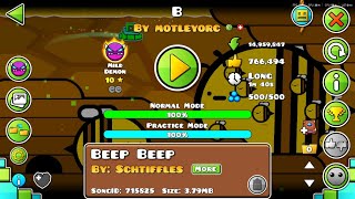 Geometry Dash Level: B 100% complete (Medium Demon)