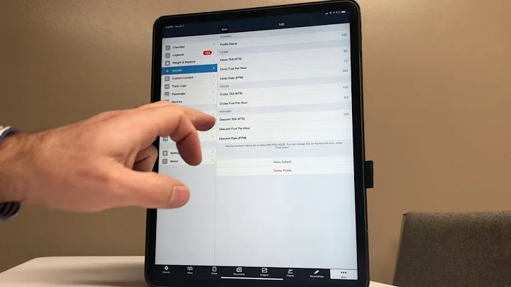 ForeFlight Aircraft Setup