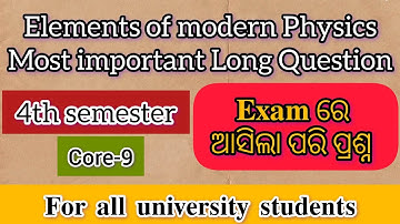 +3 4th semester physics core-9 sureshot Long question, 2025 || 4th semester Physics question