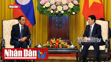Chủ tịch nước Lương Cường tiếp Thường trực Ban Bí thư, Phó Chủ tịch nước Lào