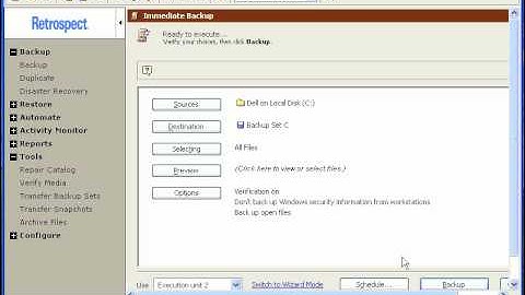 Backup to Hard Disk Overview