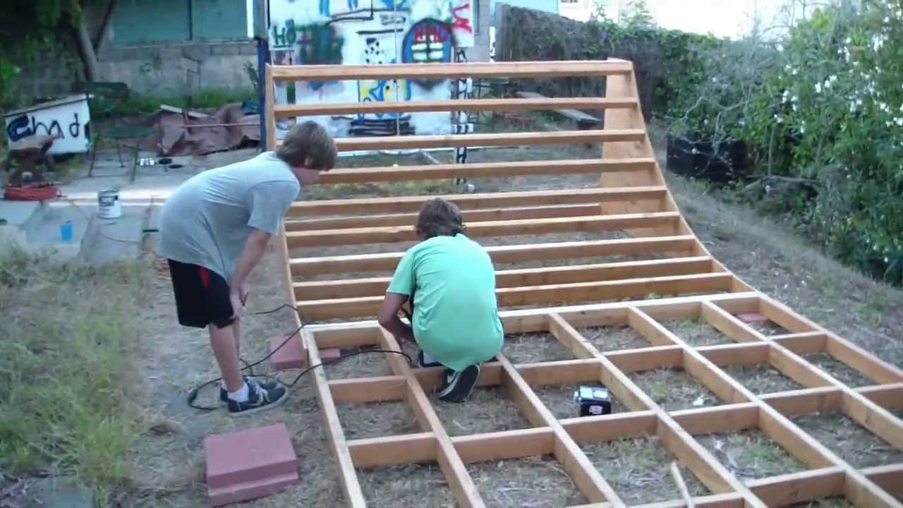 How To Build A BMX Bike Half Pipe - YouTube
