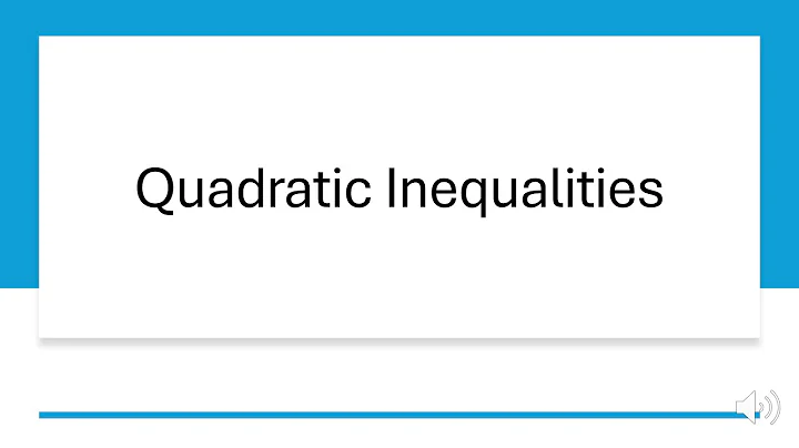 Quadratic Inequalities (Grade 8/9) GCSE Maths - Exam Style Question
