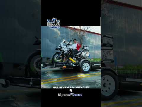 Automatic ground-lift motorcycle trailer – MotorcycleTrailer #BikeTransport #AdventureBike #MotoLife
