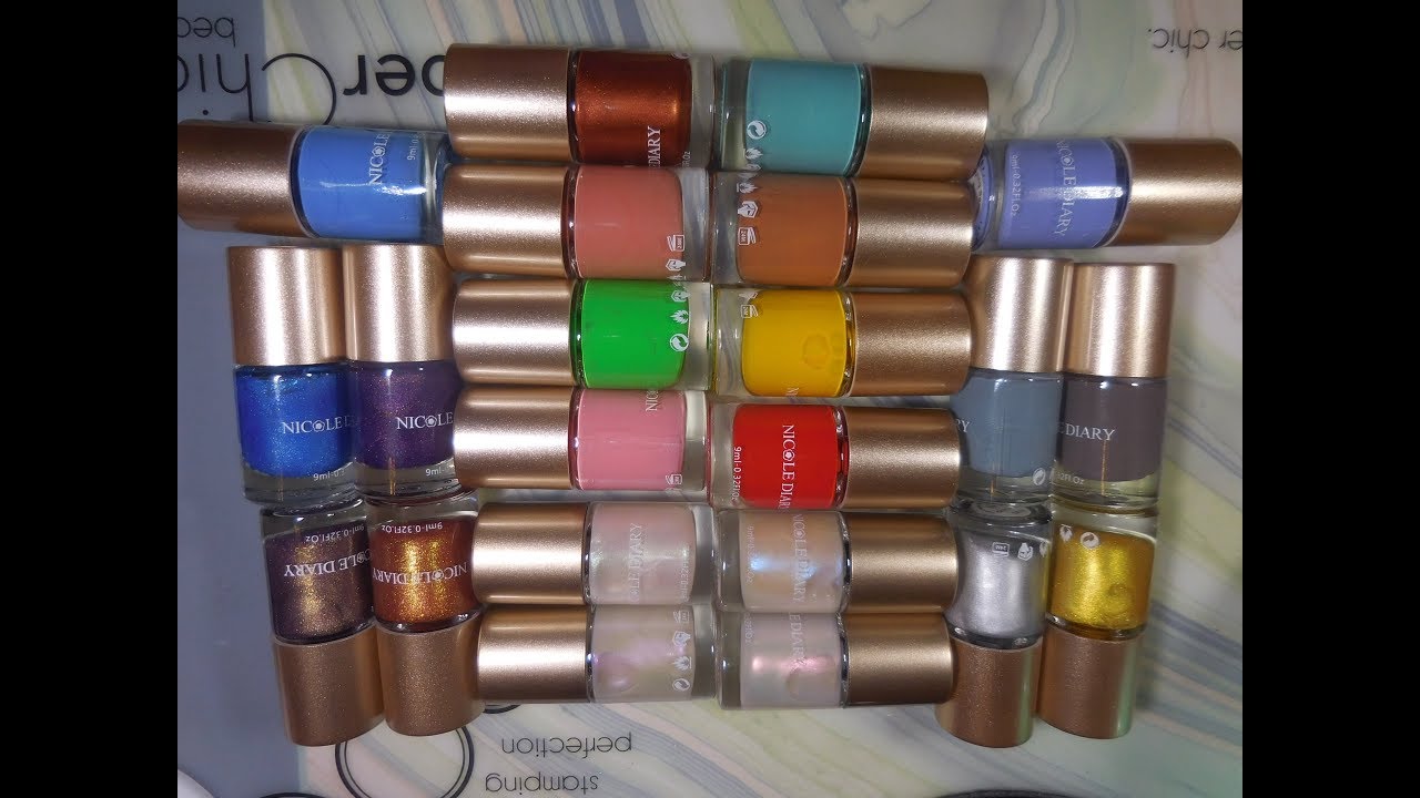 Nicole Diary Stamping Polish Haul with Swatches