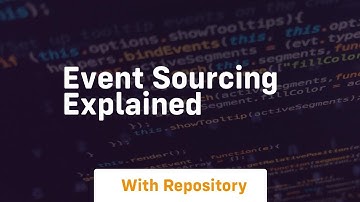 Event sourcing explained