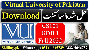 CS101 GDB 1 Solution Fall 2022 | CS101 GDB Solution Fall 2022