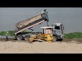 New Riverside Projects-Best Loading Heavy Dump Trucks Komatsu D31P Working With Professional Drivers