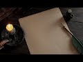 Vintage paper with a quill pen and an old candle burning ink No Watermark Free iStock Footage Video