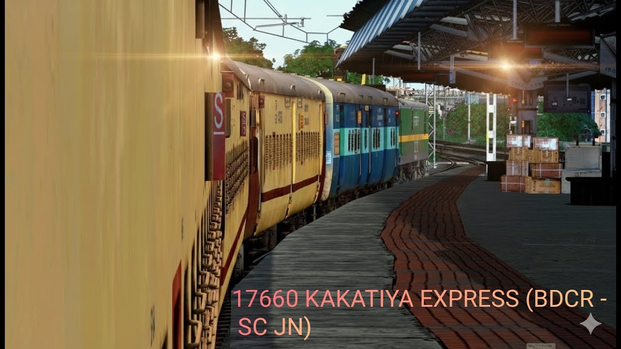 17660 KAKATIYA EXPRESS (BDCR - SC JN) enjoy Live stream//railwork gaming🚉🤠