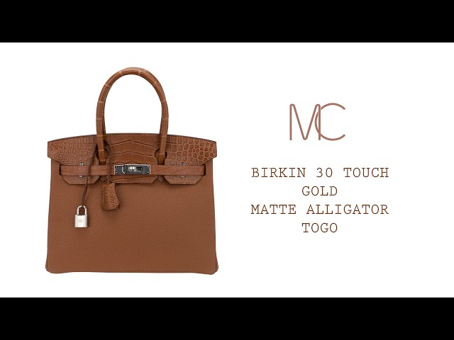 Hermès Birkin Limited Edition 30 Noir (Black) Touch Togo Alligator  Mississippi Matte Gold Hardware GHW