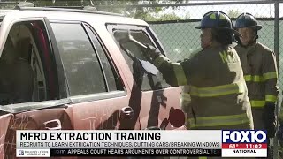 Mobile Fire Rescue Department recruits spend Thursday morning learning live saving techniques