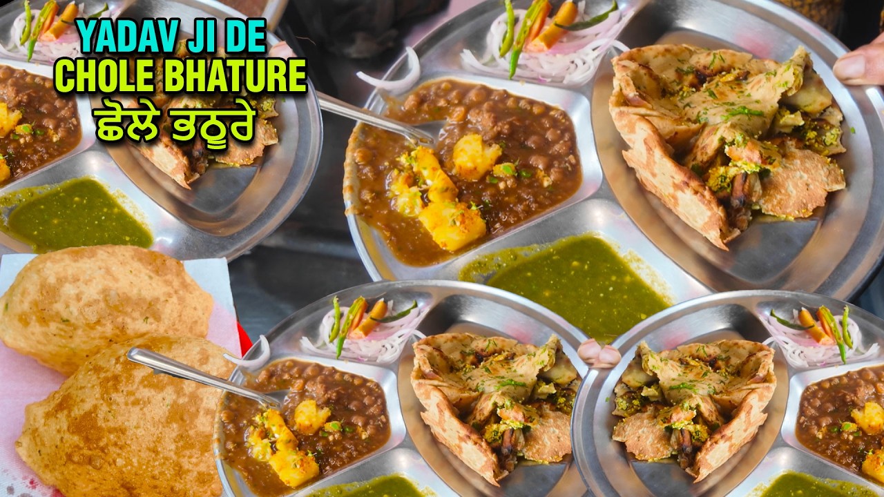 Patiala Ka Viral Taste! Yadav Ji Ke Chole Bhature Aur Chur Chur Naan | @PunjabiFoodieZ