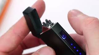 USB Charging Electric Lighter Windproof Double Arc Pulse TEST