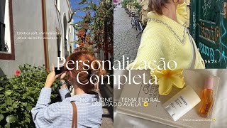 ˚•🍂 PERSONALIZAÇÃO COMPLETA no IPHONE-TEMA FLORAL DOURADO AVELÃ 🌼 screenshot 3