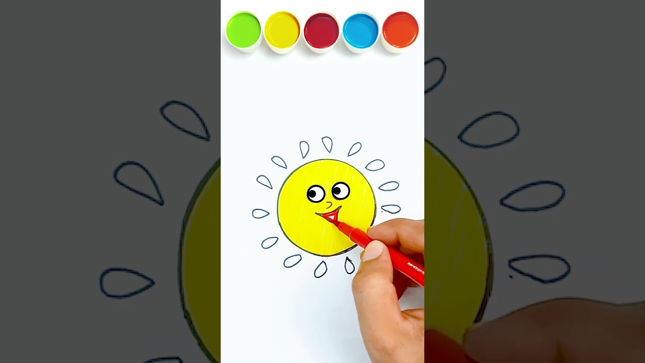 Let's Draw a Smiling Sun! For Kids 