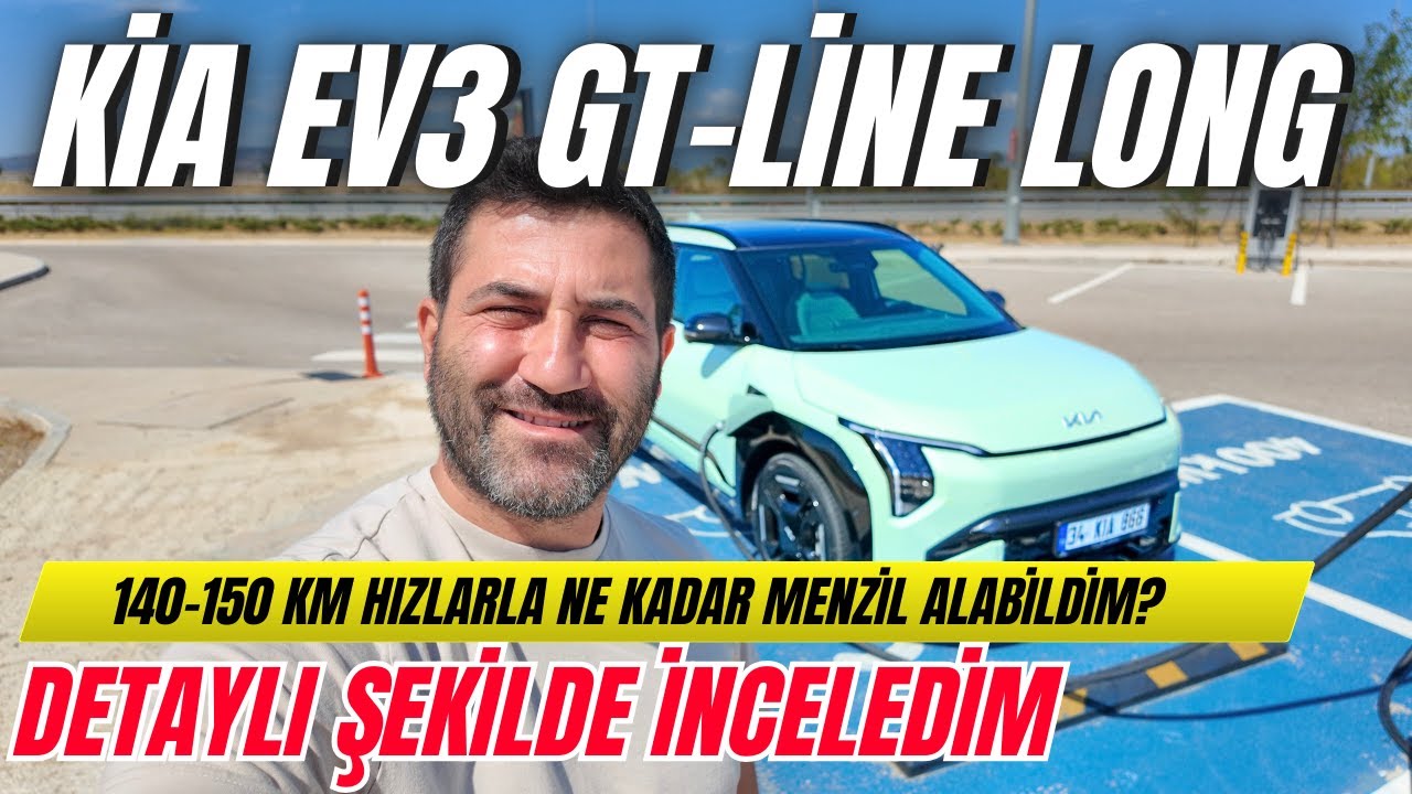 ŞOK SONUÇ! ⚡️ Kia EV3 GT-Line Long 140 KM/S Hızda KAÇ KM Gitti? (Yüksek Hız Menzil Testi)