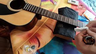 картинка: Акустическая гитара  Fender CD60.  Отстройка.