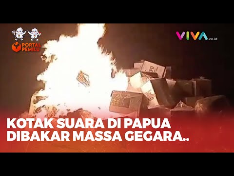 Boikot Pemilu, Warga Papua Bakar Kotak dan Surat Suara