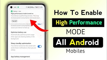 How To Enable High Performance Mode in Android | High Performance Mode Kaise On/Off Karen