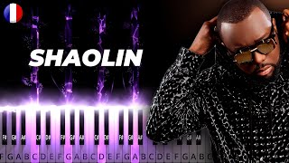 GIMS - SHAOLIN - piano tutorial, karaoke instrumental cover