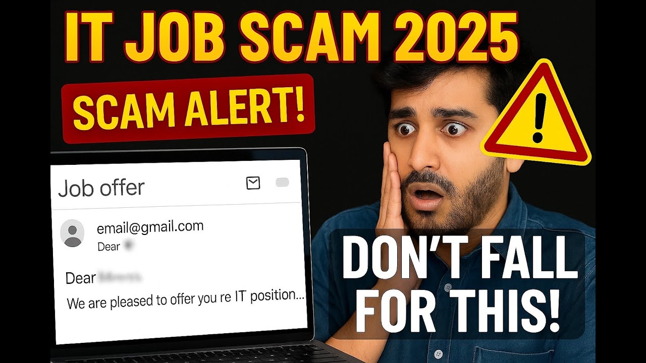 IT Job Scam 2025 | How to Identify Fake Job Offers & Stay Safe! 😲😱 # ...