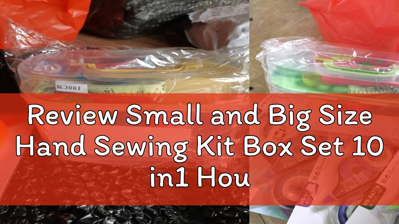 Review Small and Big Size Hand Sewing Kit Box Set 10 in1 Household ...