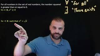 Mathematical Notation: ∀ "For all" and ∃ "There Exists"
