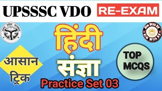 UPSSSC VDO RE-EXAM HINDI CLASS //SANGYA (संज्ञा) टॉप MCQS// HINDI PRACTICE SET 03