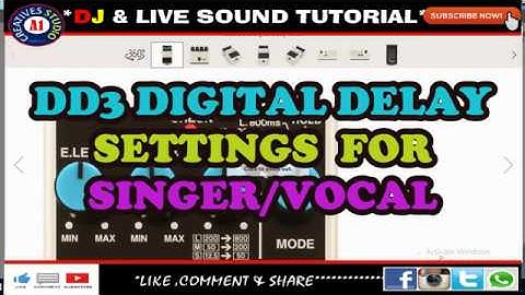 DD3 Digital  Delay Setting  for Singer Microphone