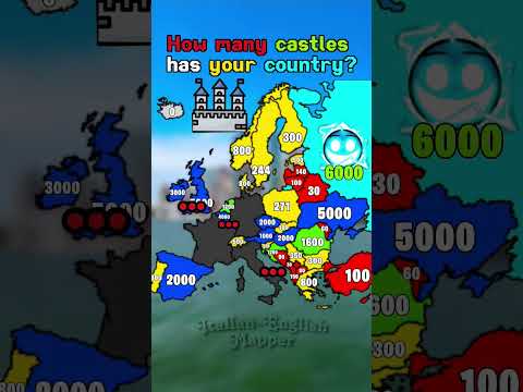 How many castles does your country have? #mapping #viralshorts #geography