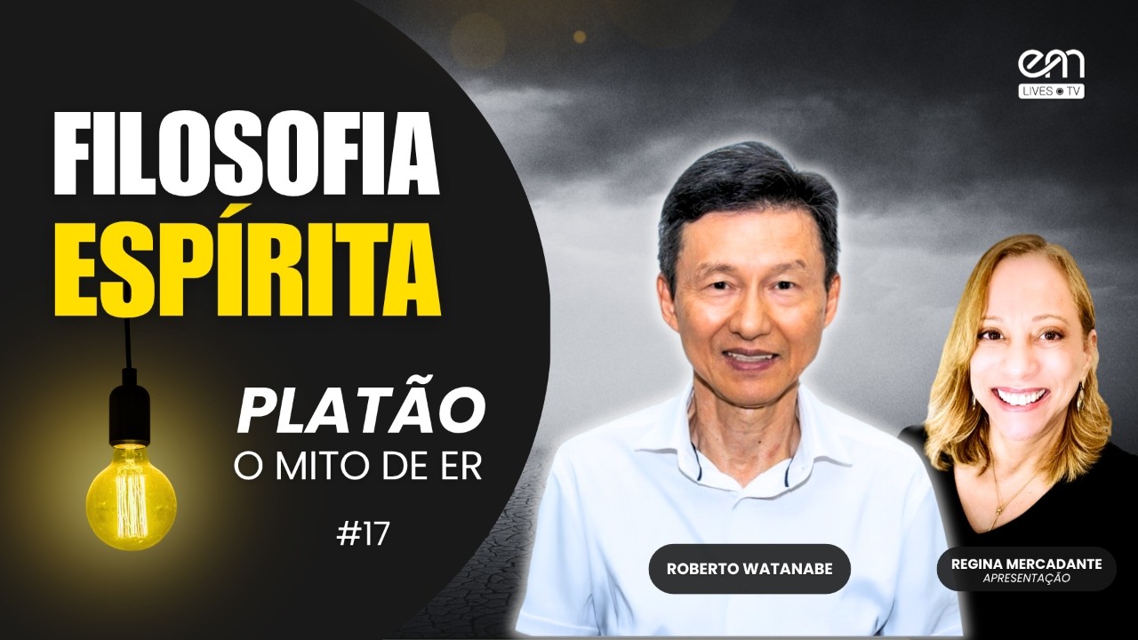 🌟 Produção Exclusiva EM Lives TV – Espiritismo e Mediunidade

➡️ Série: Filosofia Espírita — Episódio #17 — O mito de ER — Platão (Parte 5).

📚 Livro: Noções de História da Filosofia Espírita — Manoel Pelicas São Marcos.

🌟 Exposição: Roberto Watanabe (SP).
🎤 Apresentação: Regina Mercadante (SP).

📅  Sexta-feira — 02/10/2026.
🕗 19h30 🇧🇷

🌟 Roberto Watanabe é filósofo e foi presidente da FEESP - Federação Espírita  do Estado de São Paulo. Atualmente é presidente do Conselho Deliberativo da FEESP.

🌟 Regina Mercadante é criadora de conteúdo digital e expositora espírita. É fundadora e diretora da EM Digital – Espiritismo e Mediunidade, onde produz e conduz estudos, preces e reflexões à luz da Doutrina Espírita. Atua como voluntária no Instituto Espírita de Educação (SP).

🔹 A série Filosofia Espírita é um espaço de reflexão e estudo do pensamento espírita como filosofia de vida: uma visão que investiga a origem das ideias, o sentido moral da existência e a transformação interior, iluminando escolhas e fortalecendo a consciência no bem. A partir da literatura espírita e do diálogo com a história do pensamento, buscamos compreender o espiritismo em sua dimensão filosófica, ética e espiritual, como roteiro seguro de renovação e esperança.

▶️  Acesse a playlist:
https://www.youtube.com/playlist?list=PL6S9KEn3CGmVzTIwYsxqARUMxEAOuh2nh

▶️  Conheça o nosso canal:
YouTube - https://www.youtube.com/espiritismoemediunidade

🔹 Produção: EM Lives TV - https://emlives.tv/
🔹 Realização: EM Digital -  Espiritismo e Mediunidade.

🌐 Acesse as nossas mídias sociais:

🔹 Site – https://emlives.tv
🔹 Facebook – https://www.facebook.com/espiritismoemediunidade
🔹 Instagram – https://www.instagram.com/espiritismo.mediunidade
🔹 TikTok – https://www.tiktok.com/@espiritismoemediunidade
🔹 Kwai – https://kwai.com/@Emlivestv
🔹 X – https://x.com/EMediunidade

#emlivestv #filosofiaespirita #espiritismoemediunidade #espiritismo #emdigital #robertowatanabe #feesp #reginamercadante #manoeppelicas #historiadafilosofiaespirita #kardec #feraciocinada #doutrinaespirita #jesus #platao #omitodeer