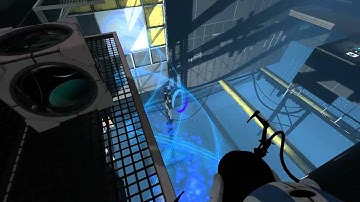 Portal 2 - mp_coop_tbeam_laser_1 - All Alone Speed Run Route