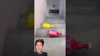 Red Yellow Breaking Gl Bottle Crushing