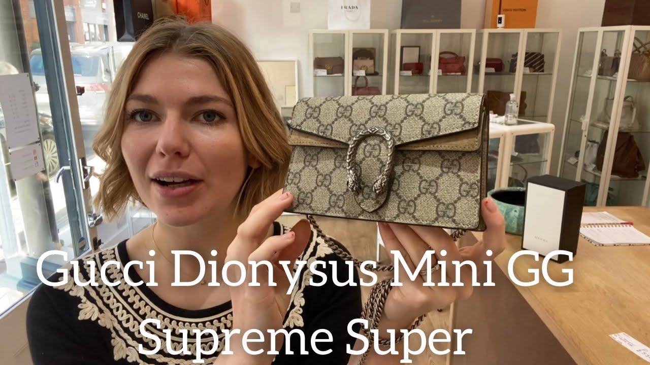 Gucci Dionysus Supreme Mini Handbag Review - The Brunette Nomad
