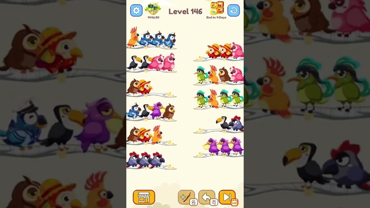Bird Color Sort Puzzle Game Level 146 
