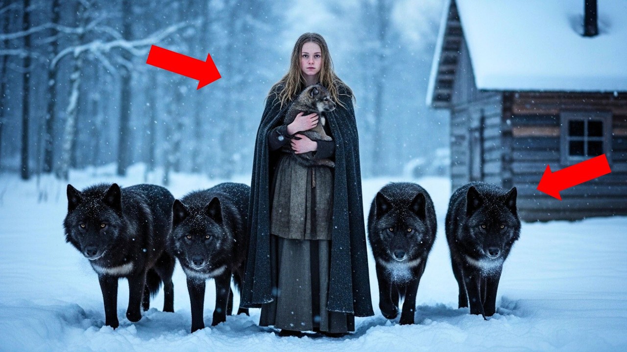 Omega rifiutata nutriva ogni giorno un cucciolo – poi quattro lupi neri arrivarono alla sua capanna