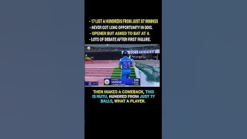 Then makes a comeback, This is Rutu, Hundred from just 77 balls, What a player. #ruturajgaikwad #csk