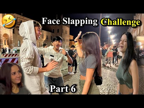 Girls 🆚 Boys Face Slapping Challenge 🤣#italy #pakistan #vlog