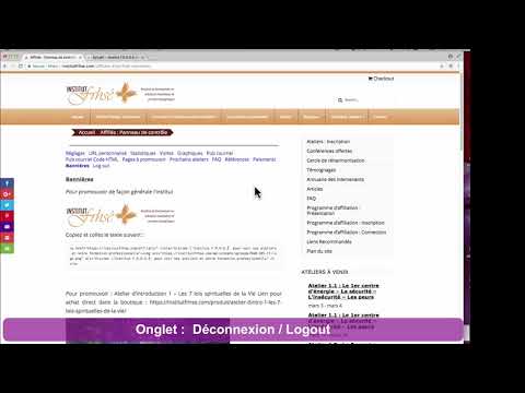 AffiliateWP affiliation WrodPress; Onglet Logout