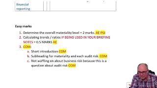 AAA SPECIMEM EXAM - Q1 - Crux - ACCA Advanced Audit and Assurance (AAA)