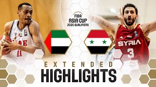 UAE 🇦🇪 v Syria 🇸🇾 | Extended Highlights | FIBA Asia Cup 2025 Qualifiers