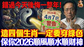 倪海廈預言警告：4月7號運勢搶先看！5生肖穿紅色，4種人穿綠色，保你2026馬年翻天覆地#倪海廈 #黃帝內經 #養生 #國學 #易經 #清明節 #開運 #招財 #補財庫 #中醫 #風水 #2026運勢 screenshot 3