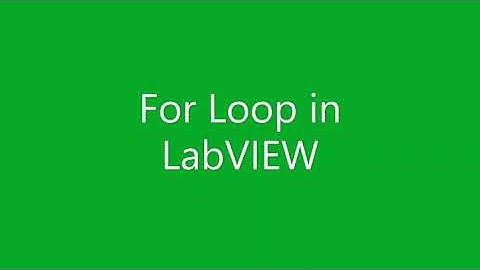 Using For Loop in LabVIEW