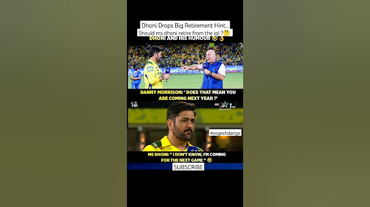 Dhoni Drops Big Retirement Hint |  dhoni retire from ipl #ipl #cricket @YSD-71