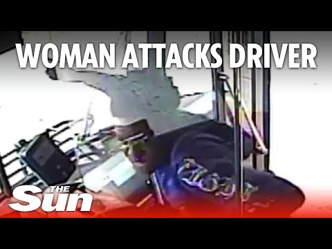 Disturbing moment woman attacks Florida bus driver after fare rejection