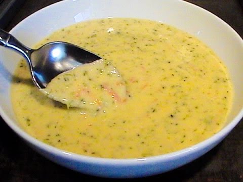 Видео рецепт Суп-пюре из брокколи с плавленым сыром