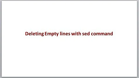 Complete sed command | Delete empty lines in a file using sed command