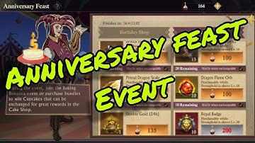 Anniversary Feast Event | Shop Event | King of Avalon KOA | Sachin Mangla